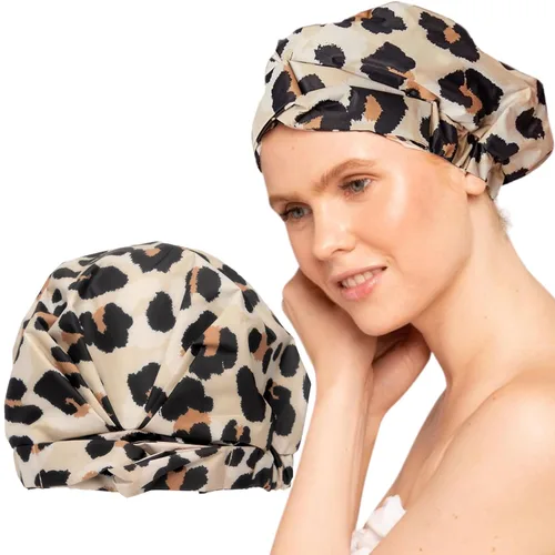 Miniatura 12 de Gorra de ducha Kitsch Luxe, reutilizable e impermeable, resistente al moho, forrada y acondicionada