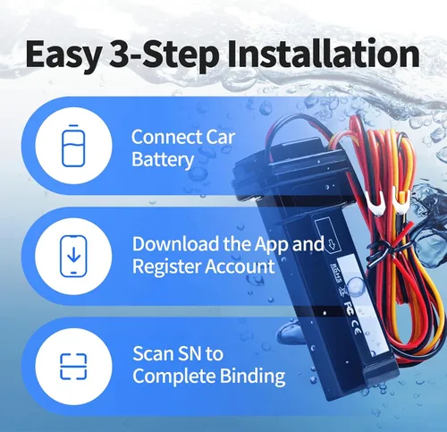 Miniatura 5 de Rastreador GPS con cable para vehículos, sin cargo mensual, sin suscripción, seguimiento en tiempo real, SIM 4G y datos incluidos, historial