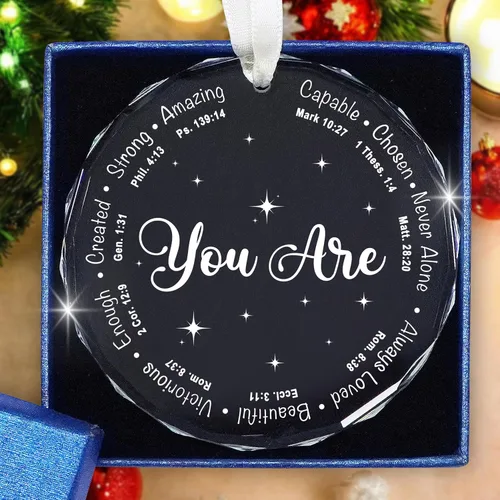 Miniatura 14 de TEEZWONDER Regalos para compañeras de trabajo y amigas - Adornos navideños de cerámica 2025 para decorar el árbol - Regalo de Navidad y cumpleaños