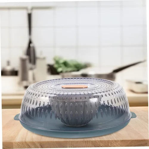 Miniatura 5 de UPKOCH Cubierta transpirable para verduras, bandeja transparente de plástico, cubierta de salpicaduras de microondas, cubierta de alimentos, caja