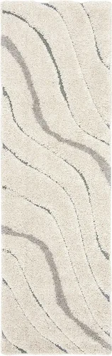 Miniatura 45 de SAFAVIEH Colección Florida Shag - Alfombra de acento de 2'3" x 4', color crema y beige, sin desprendimiento y de fácil cuidado, 1.2 pulgadas