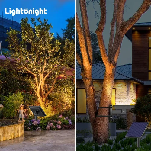 Miniatura 6 de Lightonight Luces Solares para Exteriores, Luces de Inundación Solares de Amanecer a Atardecer 4400mAh 3000K Blanco Cálido, Encendido/Apagado