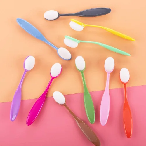 Miniatura 8 de Yoseng 10 pinceles de mezcla de tinta de colores para fabricación de tarjetas, manualidades de uso amplio surtido de papel Crafter mango de código