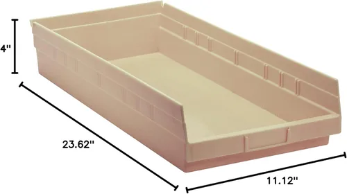 Miniatura 9 de Quantum qsb116bk Negro Economía Shelf Bin, 23 – 5/8" X 11 – 1/8" x 4" Tamaño (Pack de 6)