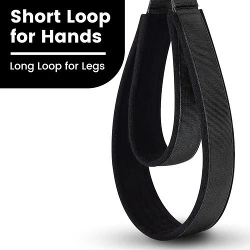 Miniatura 6 de 2 correas cómodas de doble bucle para Pilates de grosor mejorado, correa de anillo en D para gimnasio en casa y accesorios de entrenamiento de yoga