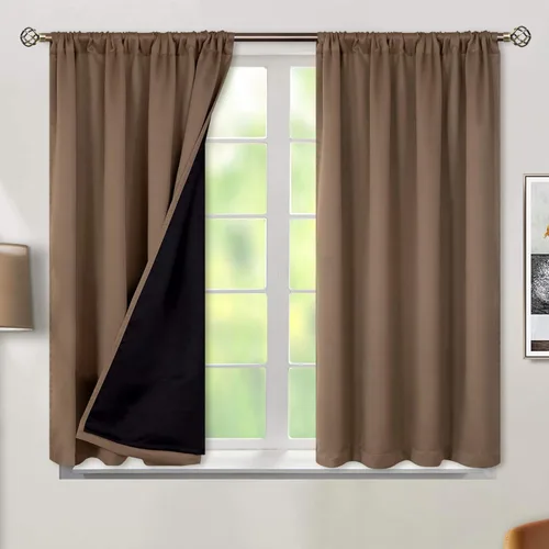 Miniatura 113 de BGment - Cortinas opacas para sala de estar de 63 pulgadas de largo, juego de 2 paneles, cortinas para oscurecer toda la habitación, cortinas