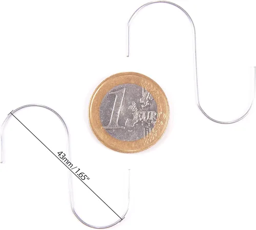 Miniatura 2 de BRUBAKER Lote de 200 ganchos decorativos – Ganchos para bolas de Navidad y decoraciones de árboles, perchas de metal para decoración – Plata