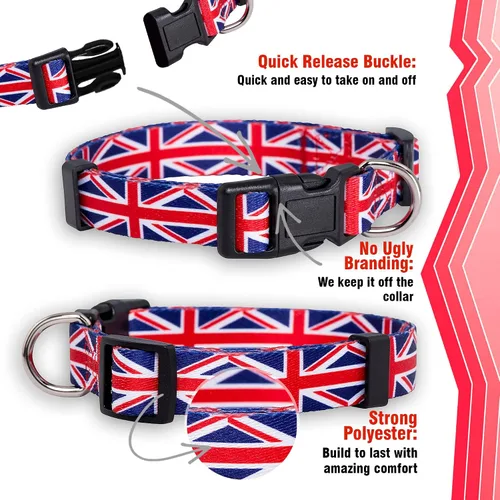 Miniatura 4 de Native Pup Union Jack - Collar de perro con bandera británica del Reino Unido (Reino Unido, M)