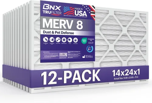 Miniatura 22 de BNX TruFilter - Filtro de aire MERV 8 de 16 x 25 x 1 pulgadas (paquete de 12) – Fabricado en Estados Unidos – Protección contra el polvo