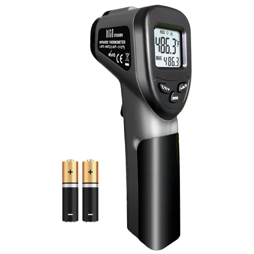 hito Pistola de temperatura láser infrarroja de -58 °F a 1112 °F, pistola de temperatura para horno de pizza, cocina, refrigerador, piscina,