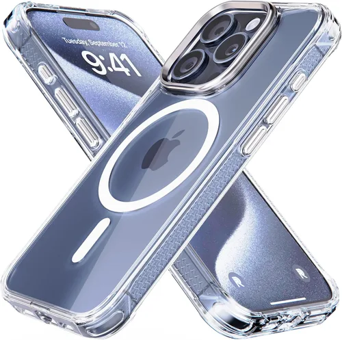 Miniatura 13 de Phone REBEL - Funda transparente para iPhone 14 Plus [Serie esmerilada Gen-4], textura mate translúcida, no se pone amarilla, protectores a prueba