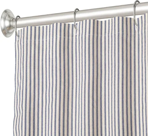 Decorative Things Cortina de ducha azul de 72 pulgadas para bañera, cabina de ducha o ducha a ras de suelo, ideas de decoración de baño, accesorios
