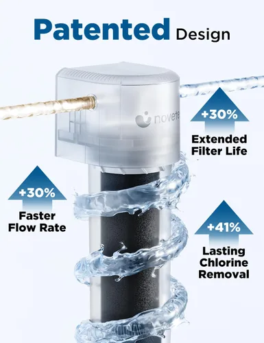 Miniatura 6 de NOVETE Filtro de agua para debajo del fregadero, mejorado de 30 K galones, certificado NSF/ANSI 42 y 372, reduce el 99.5% de cloro, plomo, Negro