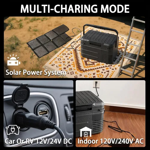 Miniatura 4 de Refrigerador de 12 voltios, mini refrigerador portátil para automóvil de 11 cuartos de galón, compresor congelador enfriador eléctrico -4℉~68℉