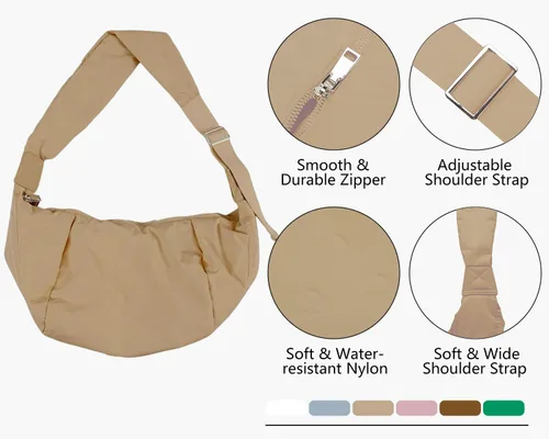 Miniatura 4 de Plusfeel Bolsos cruzados acolchados para mujer, bolso de hombro grande de moda estilo Hobo Crescent