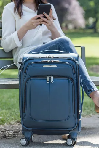 Miniatura 3 de Samsonite Solyte DLX Softside - Equipaje extensible con ruedas giratorias, azul (Mediterranean Blue)), 123567-0559