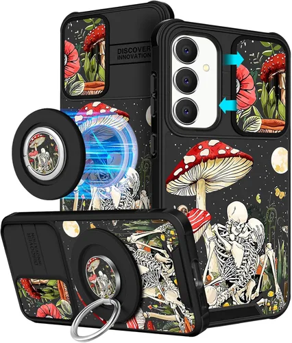 Miniatura 19 de Funermei Funda para teléfono Samsung Galaxy A15 5G - [2 en 1] Funda para teléfono de mujeres lindas chicas, diseño femenino de mariposa negra