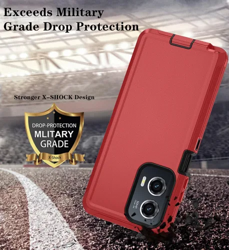 Miniatura 5 de Qinmay Funda para Motorola Moto G Stylus 5G 2024 con protector de pantalla HD, resistente, a prueba de golpes y caídas, funda de 3 capas para Moto G