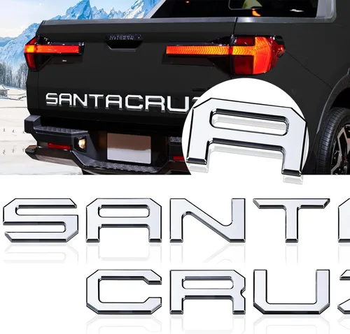 Miniatura 9 de Calcomanías de letras para puerta trasera compatibles con Santa Cruz 2022 2023 2024 2025, calcomanías 3D elevadas con adhesivo fuerte, emblema negro