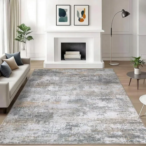 Miniatura 42 de WILLSUN Alfombras lavables de área, alfombras grandes antideslizantes de 5 x 7 pulgadas estilo bohemio para sala de estar, dormitorio, alfombra
