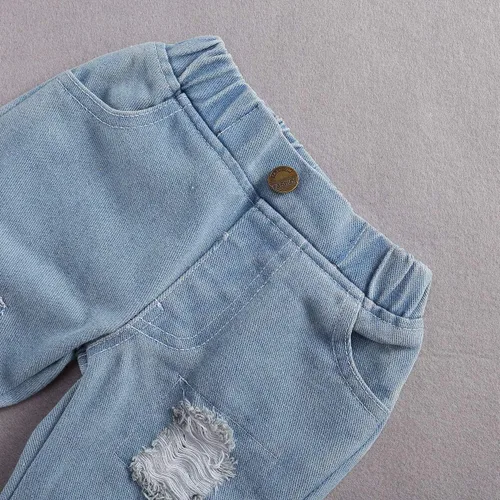 Miniatura 6 de Ropa de bebé para niña, conjunto de ropa de encaje, top+jeans