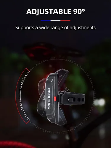 Miniatura 7 de ROCKBROS Luz trasera de bicicleta USB recargable LED luz trasera de bicicleta 6 modos IPX4 luz trasera de bicicleta para conducción nocturna