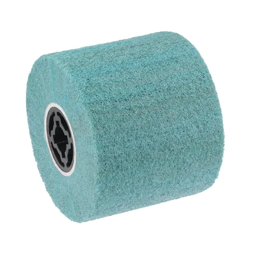 Miniatura 3 de uxcell Rueda de pulido no tejida de 4.724 inx3.937 in Rueda de pulido de nylon de dibujo de alambre de nylon Rueda de aleta abrasiva Grano 320