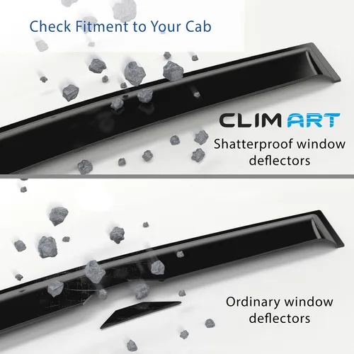 Miniatura 3 de CLIM ART - Deflectores de ventana de canal increíblemente duraderos para Honda Civic 2016-2021 Hatchback, deflectores de ventana originales, viseras