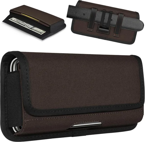 Miniatura 11 de ykooe Funda de nailon resistente compatible con iPhone 17, 16, 15, 14, 13, 12 y modelos Pro, Galaxy S25, S24, S23, S22, S21, soporte para cinturón