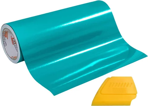 Miniatura 7 de VViViD ORACAL 651 - Calcomanías de vinilo brillante de 12 x 10 pies, a base de disolventes, con base de adhesivo, con escobilla multiusos amarilla