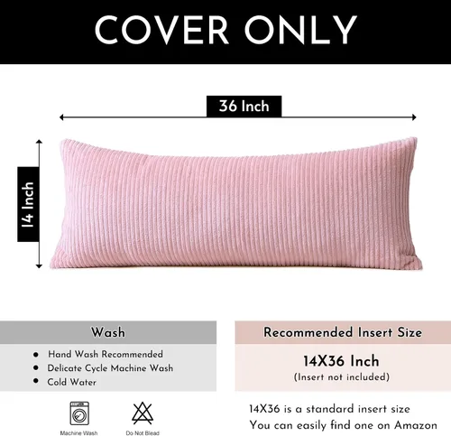 Miniatura 136 de Artscope Fundas de Almohada de Pana a Rayas Acogedoras Súper Suaves Decorativas Cuadradas Fundas de Cojín para Sofá Sillón Dormitorio Decoración