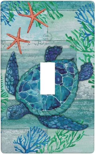 Miniatura 17 de Placas de Interruptor de Luz de Palanca Simple con Flores de Pájaros y Cubiertas de Enchufes Decorativas, Placa de Pared Eléctrica Receptáculo