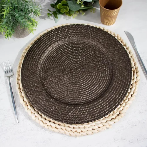 Miniatura 14 de Efavormart - Paquete de 10 platos de postre de plástico francés – Azul y Blanco Floral, platos de ensalada desechables redondos de 7 pulgadas