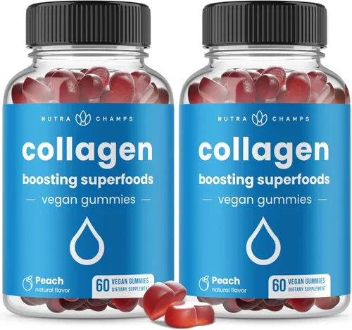 Miniatura 7 de NutraChamps Gomitas estimulantes de colágeno, gomitas de colágeno para producción de colágeno natural, suplementos de pectina vegana masticables