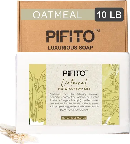 Miniatura 9 de pifito Premium Oatmeal Melt y Vierta Jabón base – base de jabón de glicerina vegetales naturales – Excelente mano jabón Making Supplies