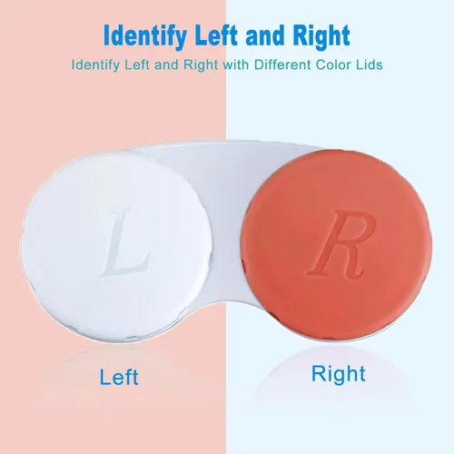 Miniatura 2 de Estuche para lentes de contacto de 12 piezas, caja colorida para lentes de contacto izquierdos/derechos, contenedor de soporte para lentes de 12