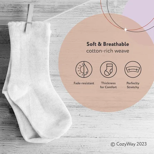 Miniatura 21 de CozyWay Baby & Toddler Socks Ankle Comfy Cotton Socks For Girls and Boys No Show Infant - 12 Pack