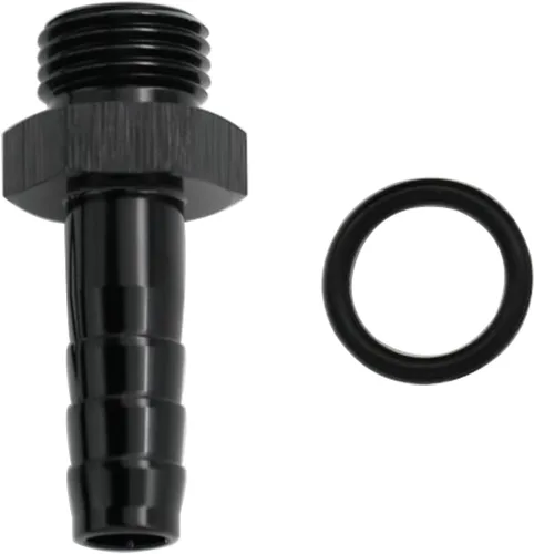 Miniatura 7 de Aluminio -4 AN ORB macho a 1/4 "(6.35mm) Barb Push On Manguera Adaptador Negro