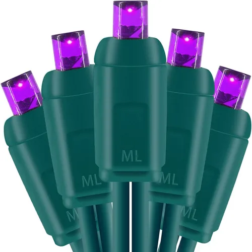 Miniatura 10 de Mini luces LED de Navidad de 0.197 in, tira de luces LED para decoración de árboles de Navidad en exteriores e interiores, grado comercial, cable