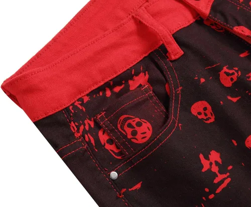 Miniatura 5 de Jeans estampados para hombre Jeans de primera calidad para hombre Slim Fit Pantalones de mezclilla elásticos ajustados para hombre