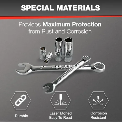 Miniatura 5 de EACELIY 122 piezas Juego de llaves de impacto de 1/4" y 3/8" con trinquete, juego de llaves de enchufe con barra de extensión, adaptador, brocas