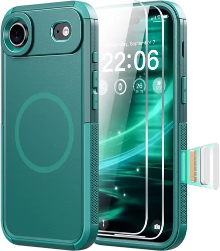 Miniatura 60 de Diverbox Funda para iPhone 13 [compatible con MagSafe] [con protector de pantalla] [a prueba de golpes] [a prueba de caídas] Funda de protección