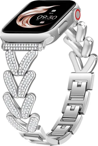 Miniatura 9 de Juntan Correas brillantes compatibles con Apple Watch de 1.496 pulgadas, 1.575 pulgadas, 1.614 pulgadas, 1.654 pulgadas, 1.732 pulgadas, 1.772