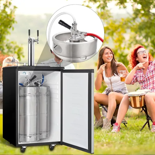 Miniatura 5 de All 304 Stainless Steel D System Keg Coupler, Beer Tap Coupler with 1/4’’ Beer Line Barb & 5/16’’ Gas Line Barb, Heavy Duty US D Sankey Coupler for