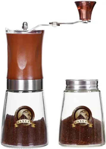 Molinillo de café manual, de acero inoxidable, rebabas cónicas de cerámica, molinillo portátil para café por goteo, café frío, expreso, prensa