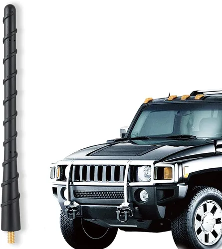 Antena corta de radio de coche de 7.6 pulgadas, antena de goma flexible en espiral de 7.7 in, repuesto para radio de automóvil FM/AM, compatible con