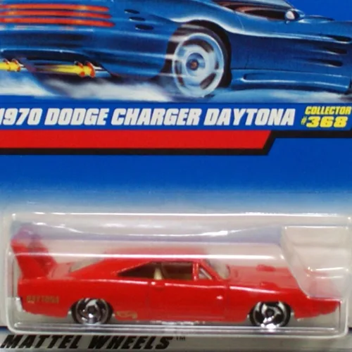 Miniatura 2 de Mattel Hot Wheels 1998 1:64 Scale Red 1970 Dodge Charger Daytona Die Cast Car Collector #368