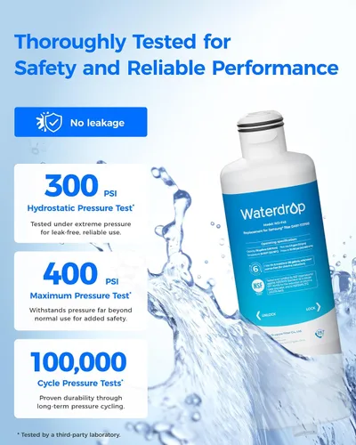 Miniatura 6 de Waterdrop DA97-17376B Reemplazo para Samsung® HAF-QIN/EXP, DA97-08006C, RF28R7201SR, RF28R7351SG, WD-F45, Filtro de agua para refrigerador, 4 Filtros