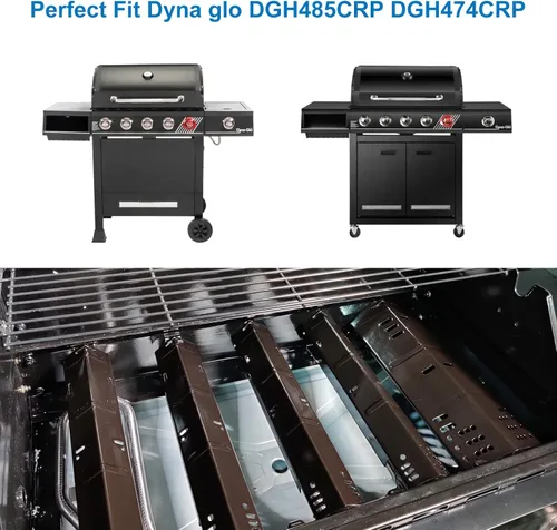 Miniatura 3 de Uniflasy Placa de calor de repuesto para parrilla Dyna-Glo DGH474CRP, DGH485CRP, DGH483CRP, placas de calor para parrilla Dyna-Glo de 5 quemadores