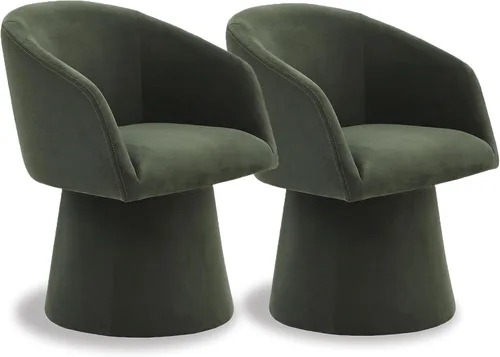 Miniatura 14 de KISLOT Sillas de Comedor Giratorias Sillón de Acento Moderno Silla Lateral de Escritorio para Comedor Tocador Dormitorio Sala de Estar Sala de Verde